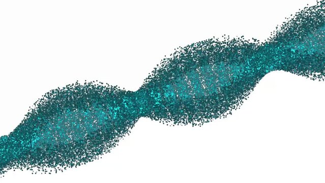 DNA Strand animation. DNA molecules. Human DNA genome double helix spiral animation.