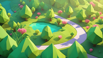 Soft 3D Forest Background