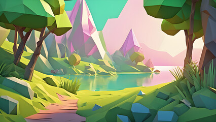 Soft 3D Forest Background