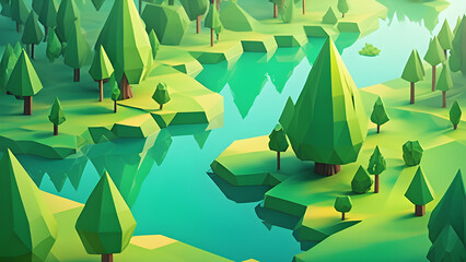 Soft 3D Forest Background
