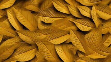 gold leaves are artfully arranged to create a stylish and unique backdrop. This concept provides ample creative space for design and decoration. SEAMLESS PATTERN. SEAMLESS WALLPAPER.