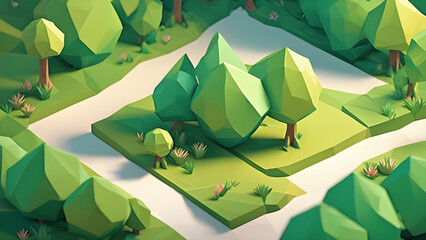 Soft 3D Forest Background