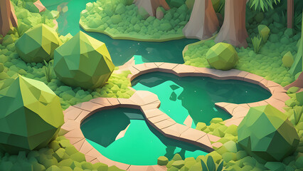 Soft 3D Forest Background