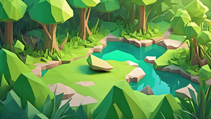 Soft 3D Forest Background