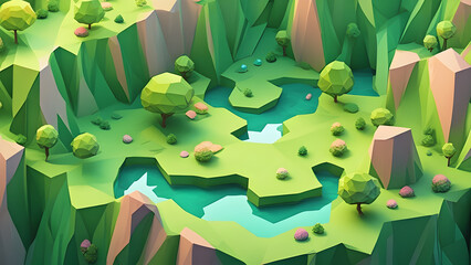 Soft 3D Forest Background