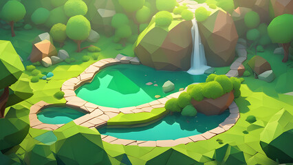 Soft 3D Forest Background