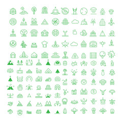 Creative Outline icon collection handmade Vector illustration. Outline symbol collection. Editable vector stroke. 256x256 Pixel Perfect scalable to 128px, 64px...