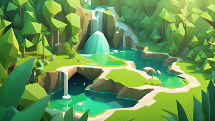 Soft 3D Forest Background