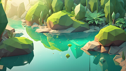 Soft 3D Forest Background