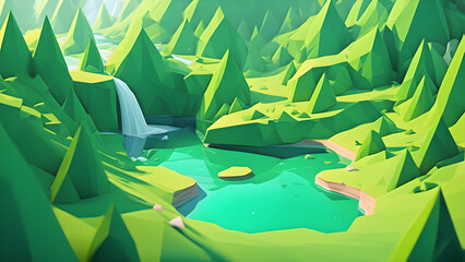 Soft 3D Forest Background