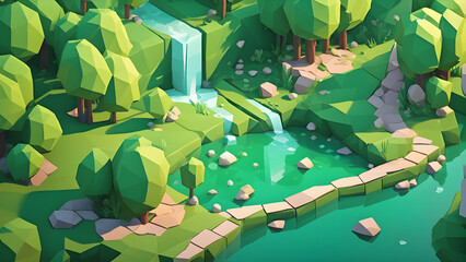 Soft 3D Forest Background