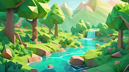 Soft 3D Forest Background