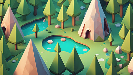 Soft 3D Forest Background