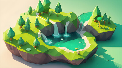 Soft 3D Forest Background