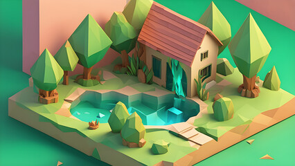 Soft 3D Forest Background