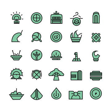 Creative Outline icon collection handmade Vector illustration. Outline symbol collection. Editable vector stroke. 256x256 Pixel Perfect scalable to 128px, 64px...