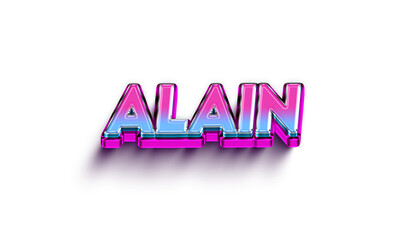 Alain Colorful 3d Abstract Text name