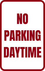 no parking daytime sign