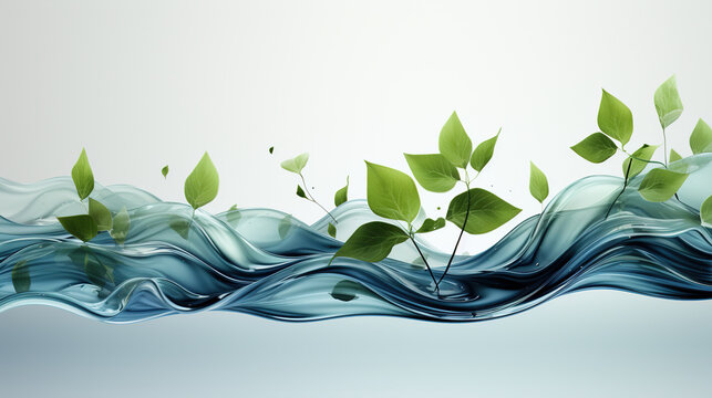 3d green swash flowring background high quality design