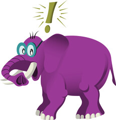 Inspirational purple elephant supports mental health