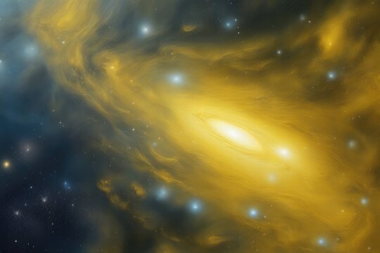 Gold galactic sky