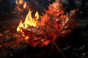 Fire in the forest generative ai