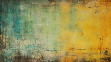 A green, yellow and blue grunge texture, background image