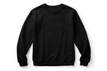 Black Sweater Template On White Background Mockup. Сoncept Black Sweater, White Background,...