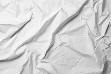 Obraz premium Blank White Crumpled And Creased Paper Poster Texture Background Mockup