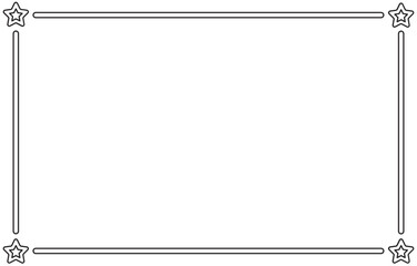 Obraz premium Simple Geometric Outline Wide Frame Textbox