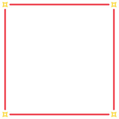  Colourful Simple Geometric Square Frame Textbox