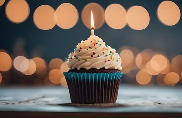 birthday cake with candles