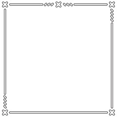  Simple Geometric Outline Square Frame Textbox