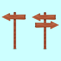 Vector Road Wooden Arrows