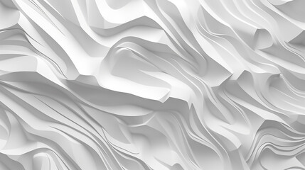 Obraz premium Abstract white and gray color, modern 3d wave design background.