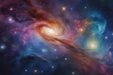 Obraz premium Polychromatic starry backdrop creation