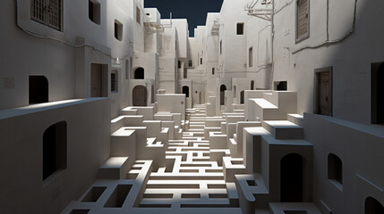 A labyrinthine maze of narrow alleyways and winding streets