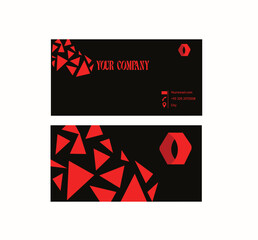 Business Card Template Design Abstract Modern Icon Color for Luxury Presentation of Simple Corporate Identity Concept Minimal Elegant Brand Set of Creative Contact Information in Vector Illustration.