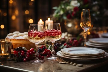 table set for dinner