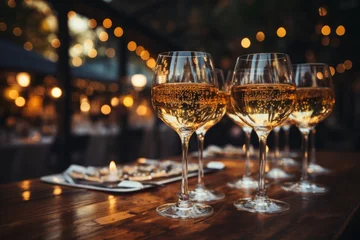 Foto op Plexiglas champagne glasses for special celebrations © jechm