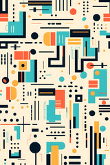 Geometric Abstract Backgrounds Design. Composition of simple geometric shapes. Pattern. illustration