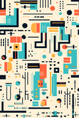 Geometric Abstract Backgrounds Design. Composition of simple geometric shapes. Pattern. illustration