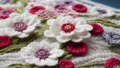 CG 手芸 かぎ針編み【花】