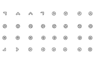 Arrow icon. Arrow vector collection. Arrow. Cursor. Modern simple arrows. Vector illustration.