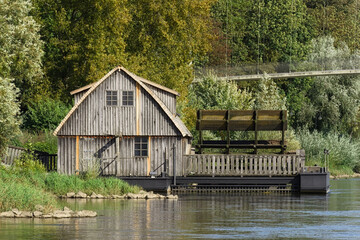 Minden - Schiffmühle am Weserufer, Nordrhein-Westfalen, Deutschland, Europa