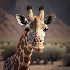 Fototapeta premium There Are Giraffe Specie animal Generative AI