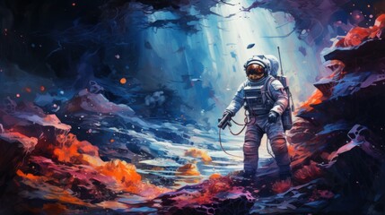 astronaut in a space suit ai generated