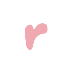 letter hand drawn alphabet lowercase R