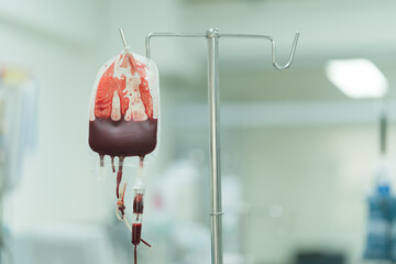 The patient is receiving blood components to replace lost blood to prevent hypovolemic shock.