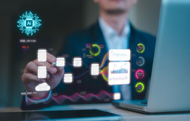 Digital transformation technology strategy, IoT, internet of things. transformation of ideas and...